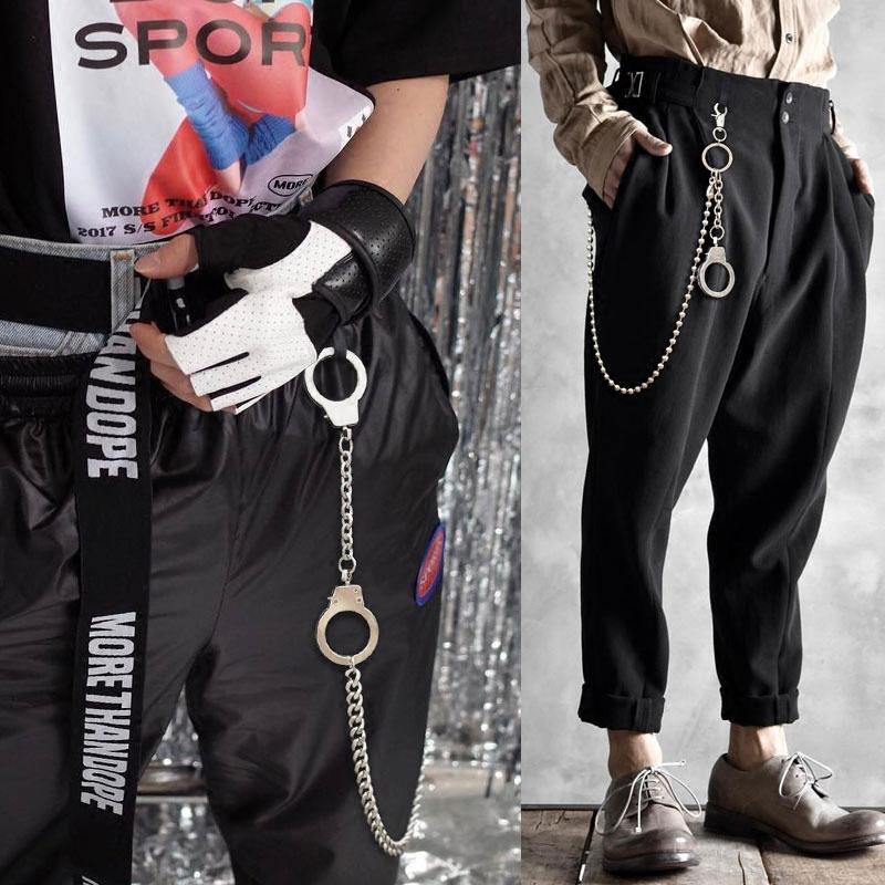 Fashion Womens Men's Handcuffs Stainless Steel jeans chain jean chain